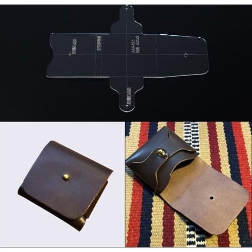 1 Set Card package coin purse Acrylic Leather Templates Sewing Pattern 9.5*10*1cm