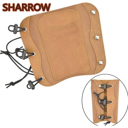 1Pc Archery Arm Guard Traditional Leather Forearm Protector Gear Adjustable Protective Gear For Bow Hunting Shooting Accessories