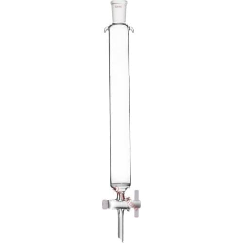 100ml,24/40,Glass Chromatography Column,OD 2.5CM,Body Length 30CM,PTFE Stopcock