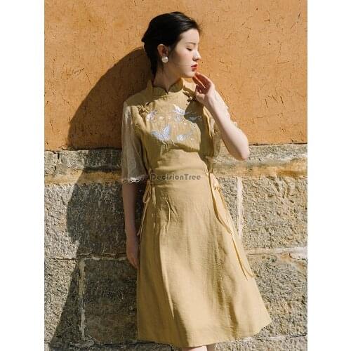 2021 wedding party cheongsam oriental evening dress chinese traditional women elegant qipao lace chinese dress party dress qipao