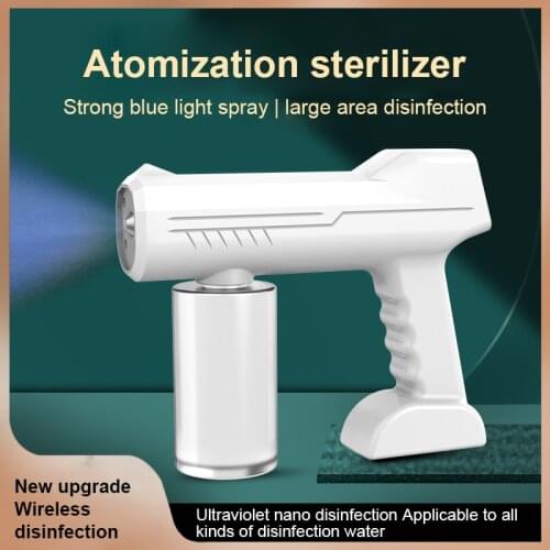300ML Wireless Electric Sanitizer Sprayer USB Charging Nano Blue Light Steam Spray Disinfection Sprayer Gun for home office