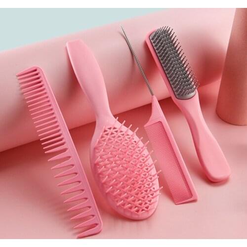 4Pcs/Set Professional Hair Scalp Massage Comb Hairdresser Cutting Hair Brush Detangling Hair Comb Salon Hair Care Styling Tools