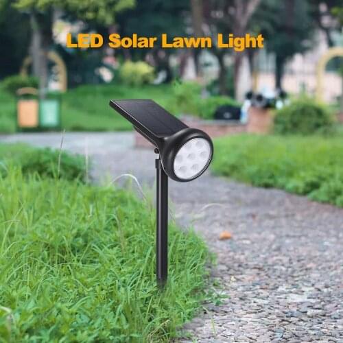 7 LEDs Solar Powered Lawn Light 7 Color Solar Landscape Spotlights Outdoor IP55 Waterproof Wireless Garden Lawn Yard Lighting
