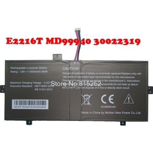 Laptop Battery For MEDION E2216T MD99940 30022319 30021333 MSN30023137 30023133 30023128 30021333 30022319 10000 mAh 38 Wh 3.8V