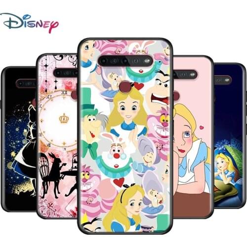 Black Soft Alice in Wonderland For LG K92 K62 K52 K42 K31 K22 K71 K61 K51S K41S K30 K20 G8 G8S G8X ThinQ Phone Case