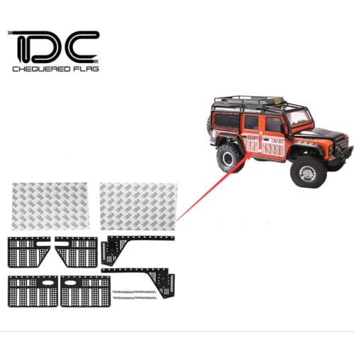 DJ TRAXXAS TRX4 Body Enclosure Metal Decorative Sheet Anti-skid Plate Defender Stainless Steel Decorative Sheet RC Car Parts