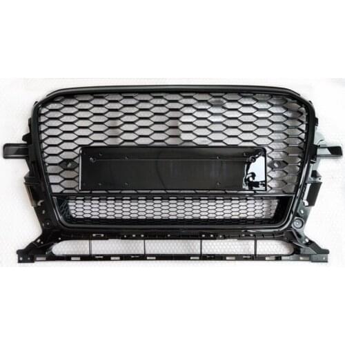 For RSQ5 Style Front Sport Hex Mesh Honeycomb Hood Grill Black for Audi Q5/SQ5 8R 2013 2014 2015 2016 2017 Auto Accessories