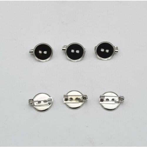 1000pcs 13mm Metal Brooch Round Clasps Pin Disk Findings Supplies Craft DIY Base Plate Silver for brooch