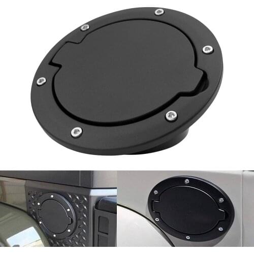 Gas Tank Cap Cover Fuel Tank Cover 4-Door 2-Door Car Accessories for Jeep Wrangler Jk & Unlimited 2007-2017 Replacement Part