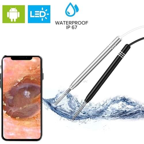 Mini Camera 3.9mm Visual Ear Spoon Endoscope Visible Ear Cleaning Tool Video Photographic USB Otoscope for Android OTG UVC Phone