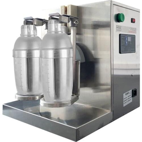 Milk tea shaker stainless steel double head pearl milk tea machine