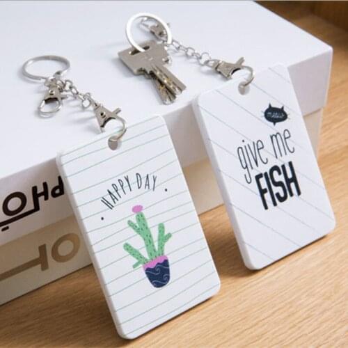 Cute cartoon ID card set bus card package key ring access control card protection set ID card card set