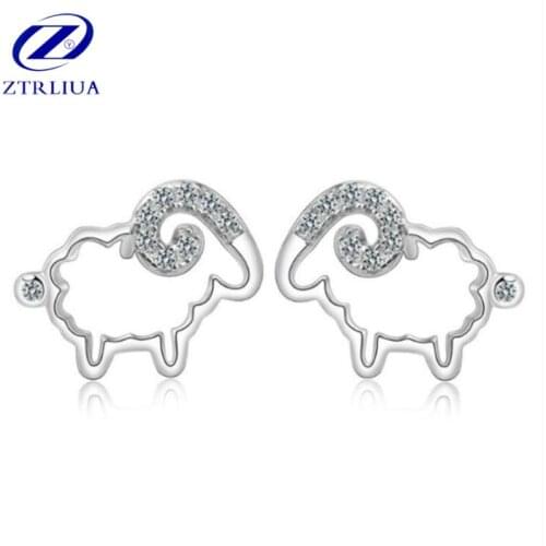 New Arrival Fashion Exquisite 925 Sterling Silver Jewelry Creative Sheep Personality Creative Temperament Earrings SE227