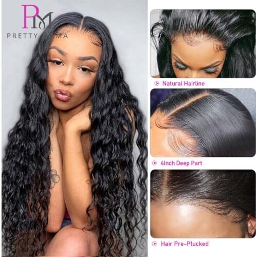 Loose Wave Lace Front Wigs For Women Human Hair Wigs Natural Brazilian Remy 13x4 Lace Frontal Wig Pre-Plucked 4x4 Closure Wig
