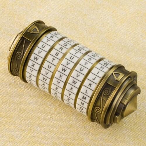 All-metal Cryptex Valentines Day Present Christmas wedding Lover Marry Gift Educationa Locks Ideas Fun Toys Leonardo da Vinci