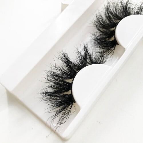 Newest Fluffy 6D Mink Eyelashes Long Lasting Mink Lashes Dramatic Volume Natural Long Thickness 25mm Mink False Eyelashes