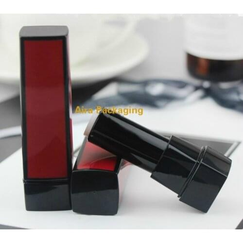 20Pcs/Lot Empty Square High-end Lipstick Tubes Plastic Classic Lip Rouge Container 12.1mm Lip Balm Bottle