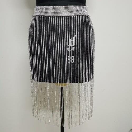 Silver Full RHinestone Waist Chain for Women Wide Crystal Tasse Fringe Waist Belt Belly Chain Dance Party NIght Club Body Chain