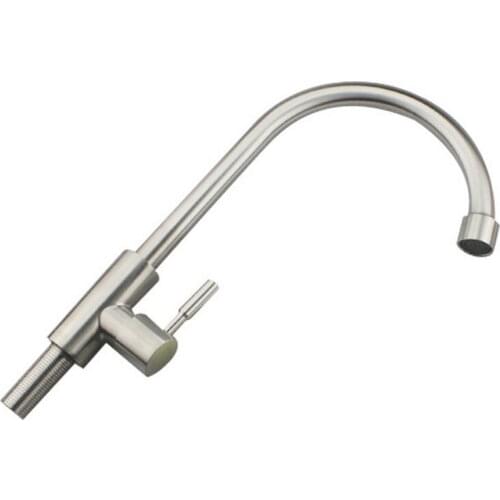 Stainless Steel Single Cold Kitchen Faucet Stainless Faucet Kitchen Sink Water Handle Mixer Tap Kitchen Shower Faucets