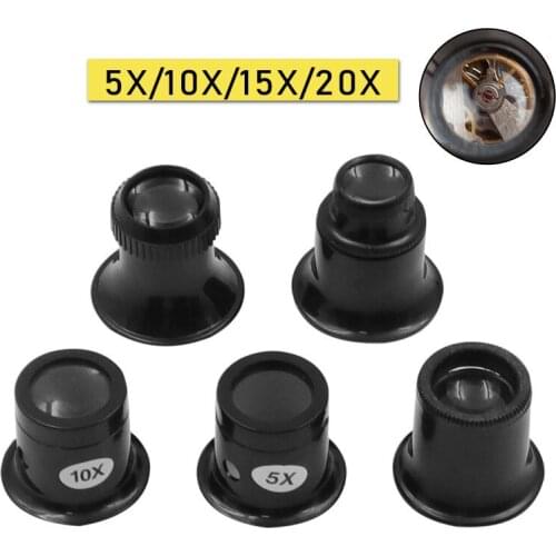 5X/10X/20X Jeweler Watch Special Magnifying Glass Eye Mask Resin Magnifier 5X/10X/15X/20X Monocular Magnifying Glass Loupe Lens
