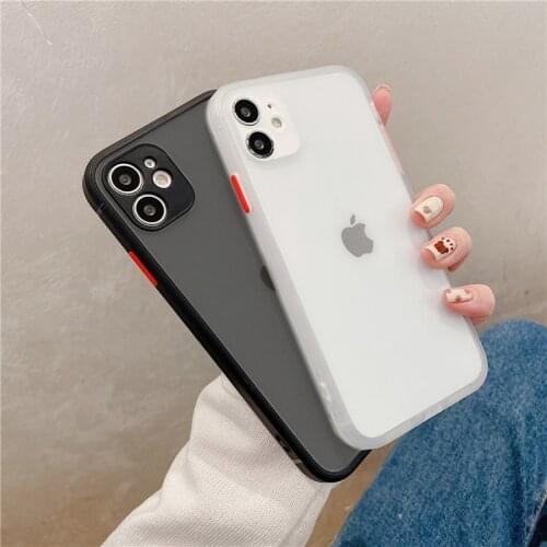 Ultra Thin White Matte Transparent Phone Case For iPhone 11 12 Pro Max Mini X Xs XR 7 8 Plus SE 2 2020 Silicone Shockproof Cover