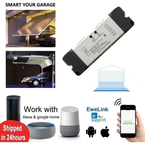Universal Smart Garage Door Controller, Garage Door Opener And Alexa Echo EWeLink APP Google Home Do Not Require a Hub