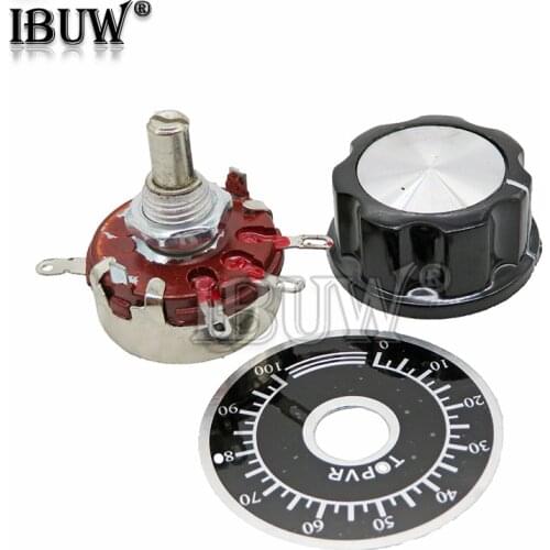 1 Set = 3PCS WTH118 DIY Kit Parts 2W 1A Potentiometer 1K 2.2K 4.7K 10K 22K 47K 100K 470K 1M MF-A03 + WHT118 + 0-100