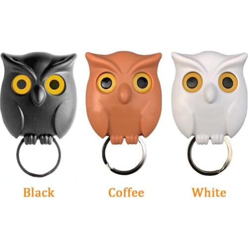 1PCS Creative Animal Owl Magnetic Wall Key Holder Magnets Keep Keychains Key Hanger Hook Decorative Hook