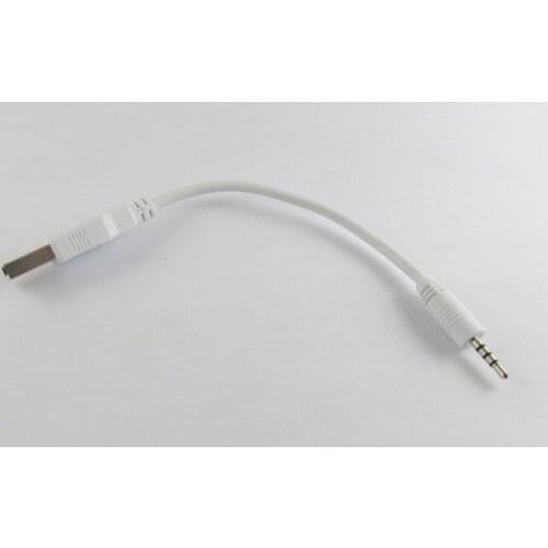 1pc USB A Male To 2.5mm Male Jack Plug Audio Data Cable For MP3 MP4 White 15cm