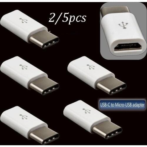2/5pcs Micro Usb To Type C Adapter USB C Cable Charger for Samsung Galaxy S8 Galaxy S8 Plus Note 8 Huawei P10 P9 Plus Mate 9 Xia