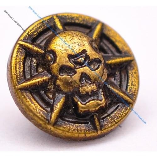 50x Motocycle Biker Brass Metal Starbust Skull Leather Rivets Stud Set For Belt Luggage Bag Handbag Keyring Leathercraft Decor