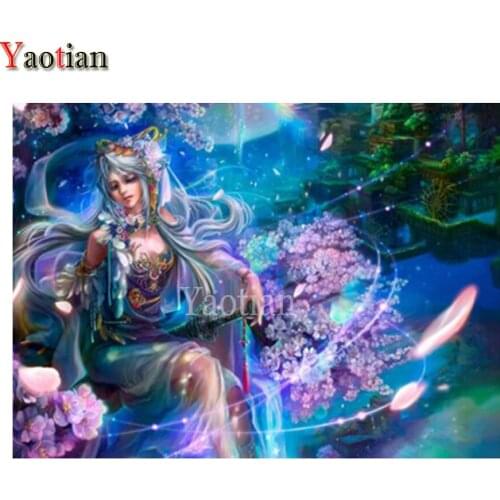 Flower Fairy Girl 5D Diamond Painting Full Square/Round Diamond Embroidery Cross Stitch Mosaic Rhinestone Pictures Home Decor