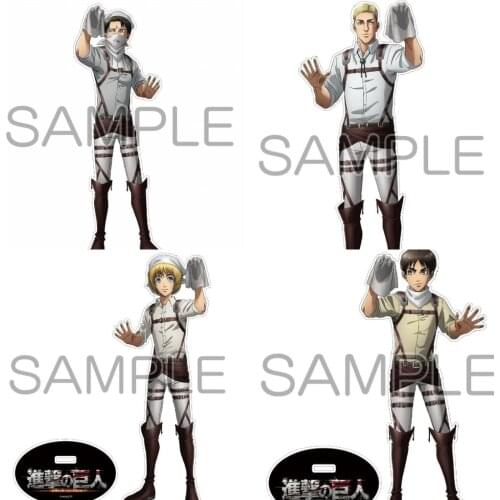 Anime Attack on Titan Eren Jäger Rival Ackerman Erwin Smith Acrylic Stand Figure Display Model Plate Decor Cleaning Series Gift