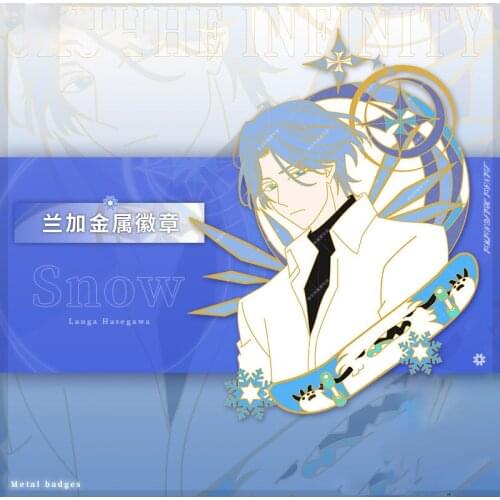 Anime SK EIGHT SK8 the Infinity SNOW Badge Metal Brooch Pin Itabag Pendant Toy Souvenir Buttons Cospaly Collection Xmas Gifts
