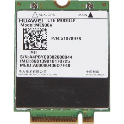 Wireless Adapter Card for UNLOCKED HUAWEI ME906V 3G 4G 100Mbps Network LTE Module GPS+WCDMA NGFF modem 4g lte WWAN Card