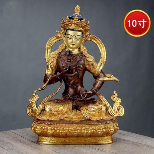 31CM large Buddhism HOME family hall lobby effective protection Tibetan Nepal Buddha gilding Vajrasattva Buddha brass statue