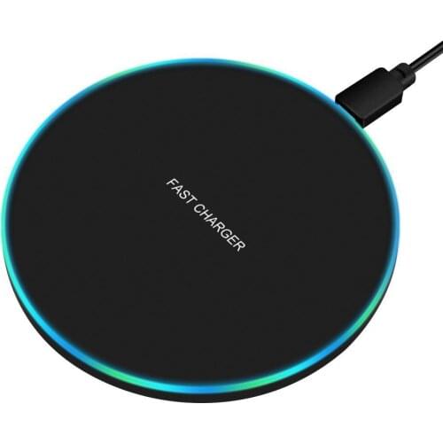 10W Fast Wireless Charger For Samsung Galaxy S9/S9+ S8 S7 Note 9 S7 Edge USB Qi Charging Pad for iPhone XS Max XR X 8 Plus
