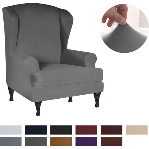 Wing Sofa Cover Elastic Armchair Wingback Chair Couch Stretch Protector Slipcover Protector Multi Color Sanded Milk Shreds