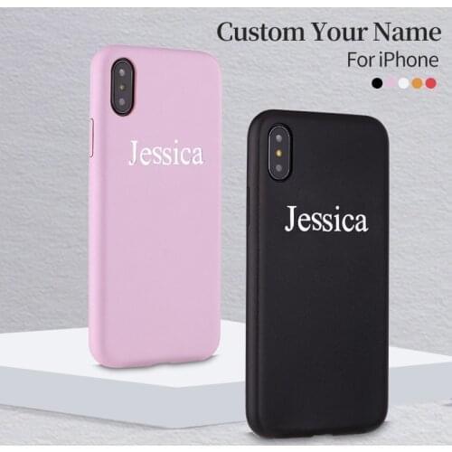 Real Leather Luxury Gold Silver Custom Personalized Name Text For iPhone 12 11 Pro Max XR XS Max 6S 7 7Plus 8 8Plus Phone Case