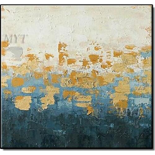 Home Decor Gloden Color 100% Handpainted Paintings On Canvas Modern Wall Art Artwork Unframed Picture For Living Room