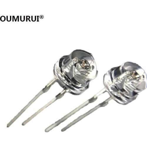 F5 High bright 5mm LED strawhat diode short leg emitting blue light 455-460nm 0.06w 3.0-3.4v 20mA 1000PCS Free shipping