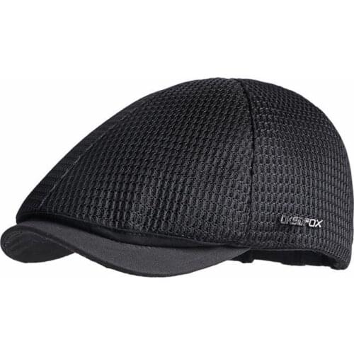 Cotton Spring Summer Solid Letter Newsboy Caps Flat Peaked Cap Men and Women Painter Beret Hats 80