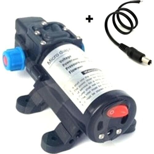 New DC 12V 80W Flow 5L/min Diaphragm Water Pump Self-priming Booster Pump with Switch Garden Sprinklers Irrigation Pump