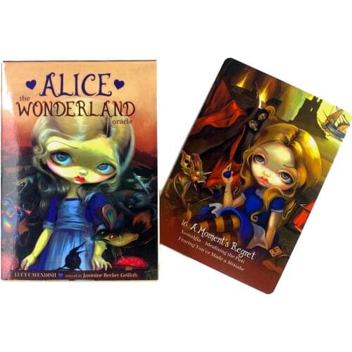 Alice The Wonderland Oracle Cards For Beginners Board Game Multiplayer Family Party Game Fortune Telling Tarot Deck With Guide