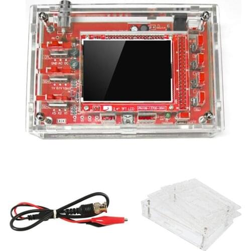 New DSO138 Oscilloscope Kit Open Source With Probe 2.4" TFT 1Msps Digital Oscilloscope Kit With DSO138 Case + Probe 13803K