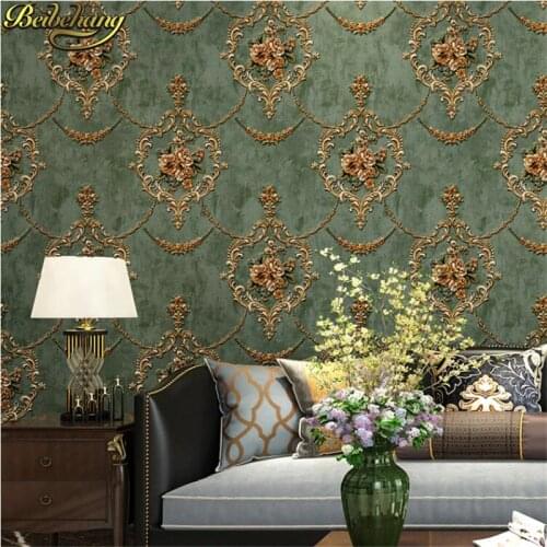 Beibehang wall paper papel de parede Luxury fashion high quality wallpaper 3d embroidery embossed living room background wall