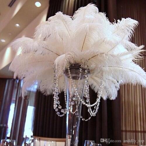 Wholesale 50pcs lot 6-26 inch Ostrich Feather Plume white,Wedding centerpieces table centerpiece decor party event decor