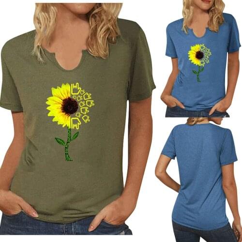 Printed round neck love gesture short sleeve T-shirt Korean cotton womens top 2021 summer new womens wear Блузки