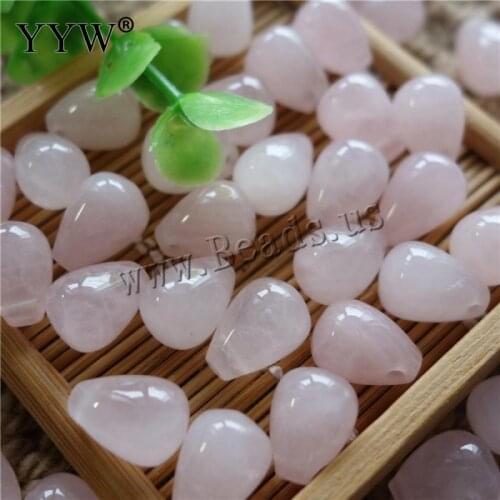 Fashion Natural Stone Quartz Rose Water Drops Pendants Necklaces For Making Jewelry Charm 30pcs/Lot Natural Crystal Pendants