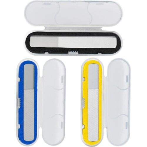 Hot Glass Nail File Sanding Polishing Grinding Manicure Pedicure Art Tool with Box